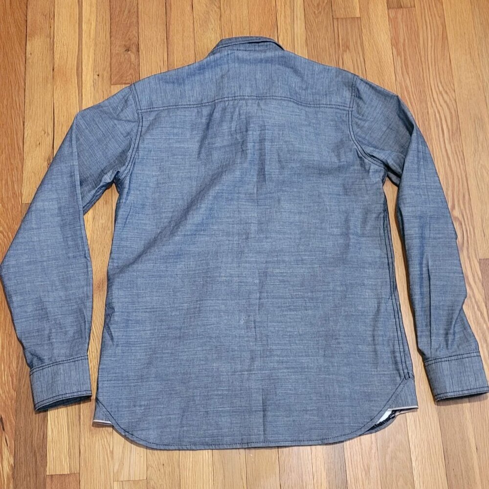 SoSo Brothers 6oz Indigo Chambray Selvedge Denim Shirt Jacket CPO NEW Worker M - Picture 4 of 6